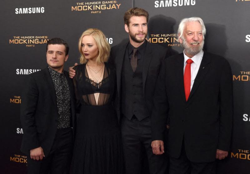 Donald Sutherland en la premier de Los Juegos del Hambre - AFP