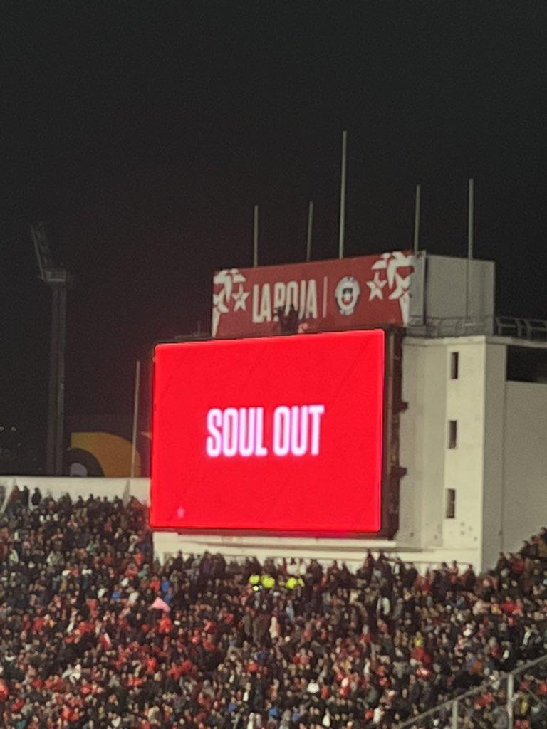 Así se anunció el lleno total en el Estadio Nacional - Créditos: @thomas_baasch
