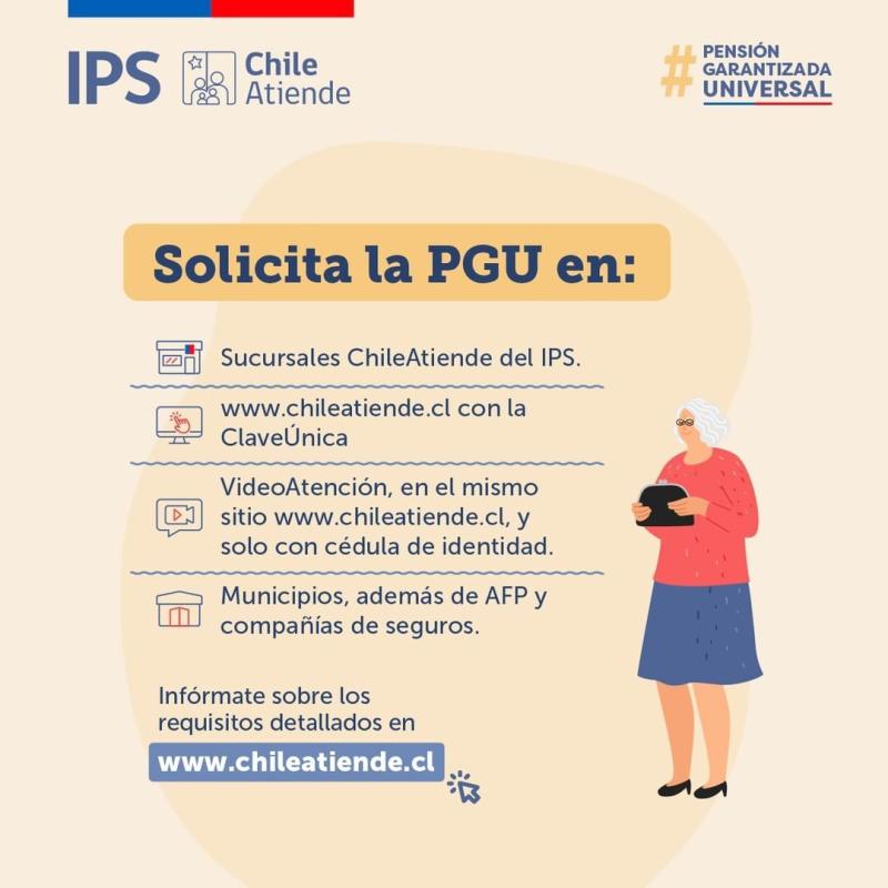 ChileAtiende - Cómo solicitar la PGU