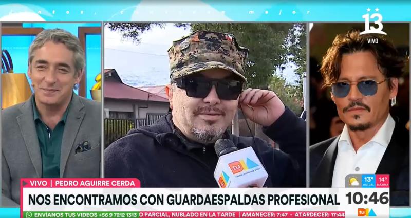 Canal 13 - Tu Día encontró a un guardaespaldas de Johnny Depp