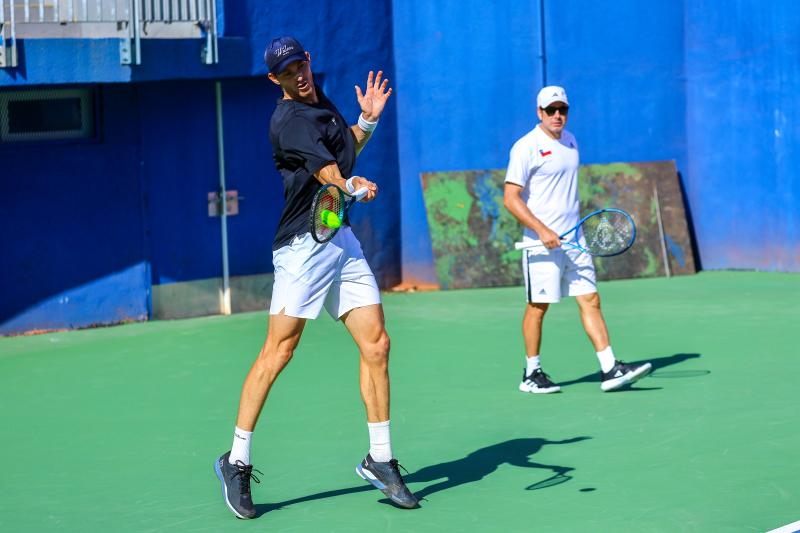 Nicolás Massú junto a Nicolás Jarry. Crédito: Photosport