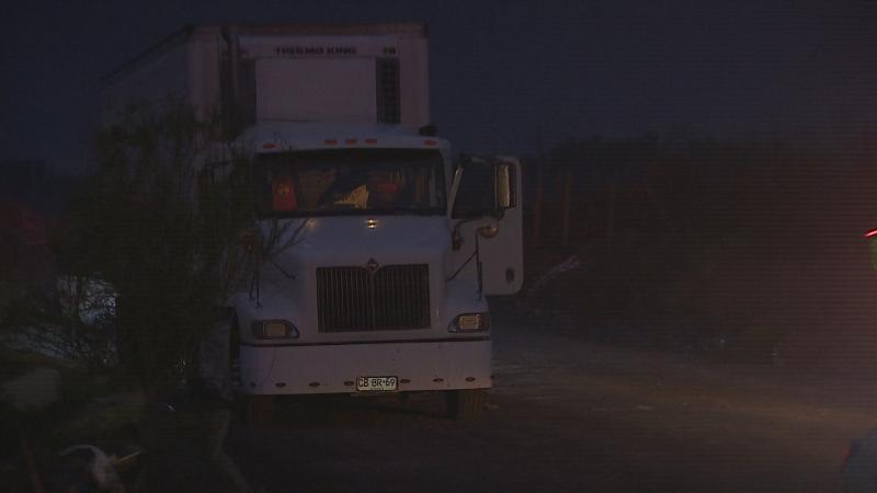 Camión con sacos de cocaína en San Bernardo