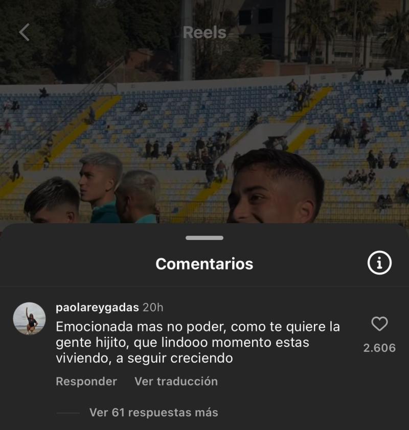 El emotivo comentario de la mamá de Lucas Assadi en Instagram - Créditos: Captura
