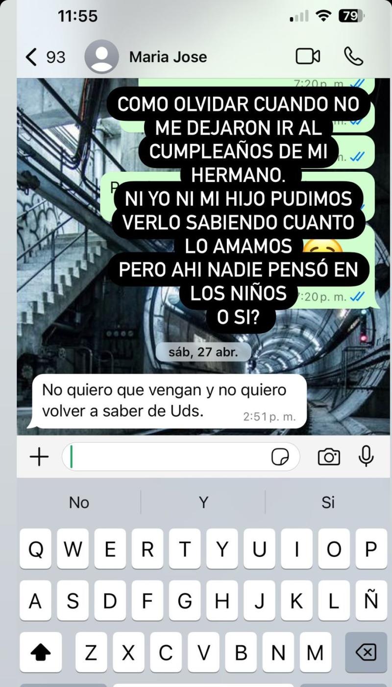 Chat compartido por Diego Jiménez en sus redes sociales - Créditos: Captura