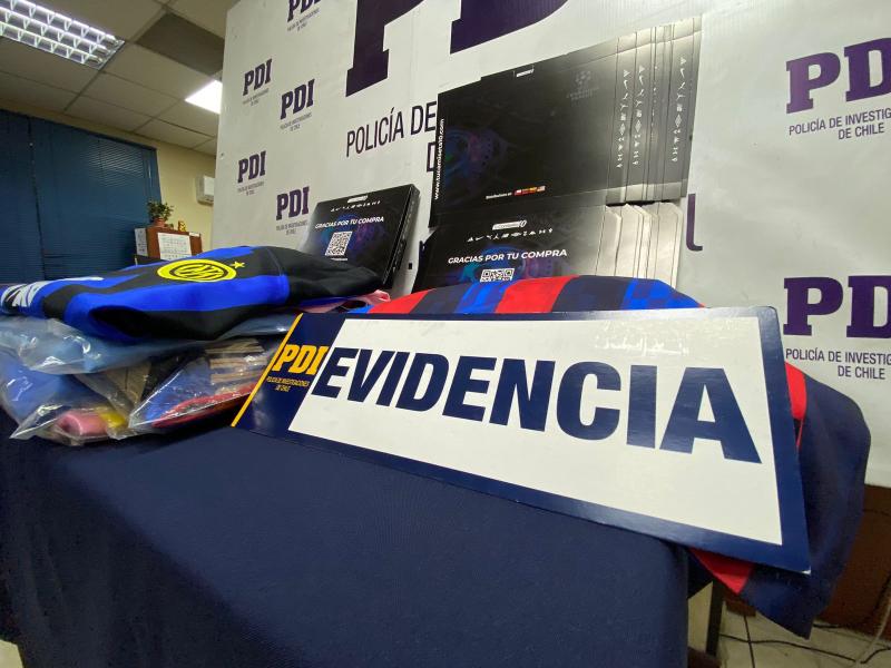 PDI - Camisetas de fútbol falsificadas eran vendidas en tienda online