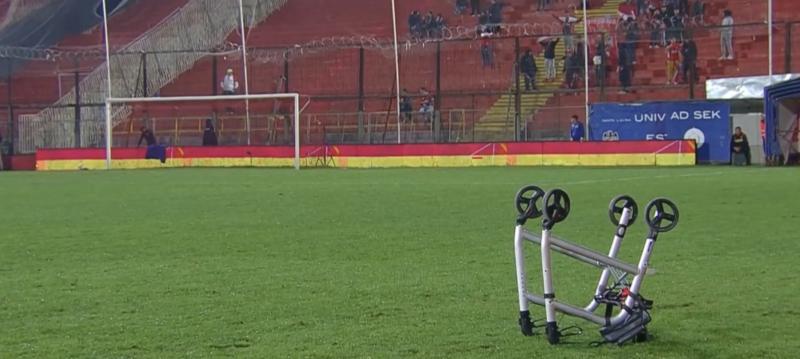 La imagen del partido de Unión Española y Unión La Calera que se hizo viral - Crédito: TNT Sports