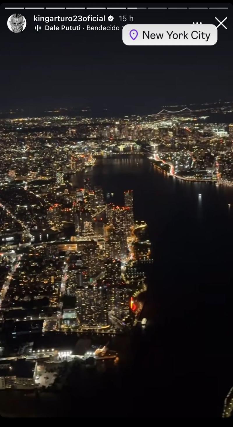 Arturo Vidal viajando en helicóptero en Nueva York - Créditos: Instagram