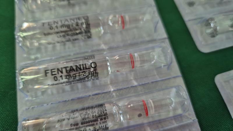 Cedida - Incautaron casi cuatro litros de fentanilo