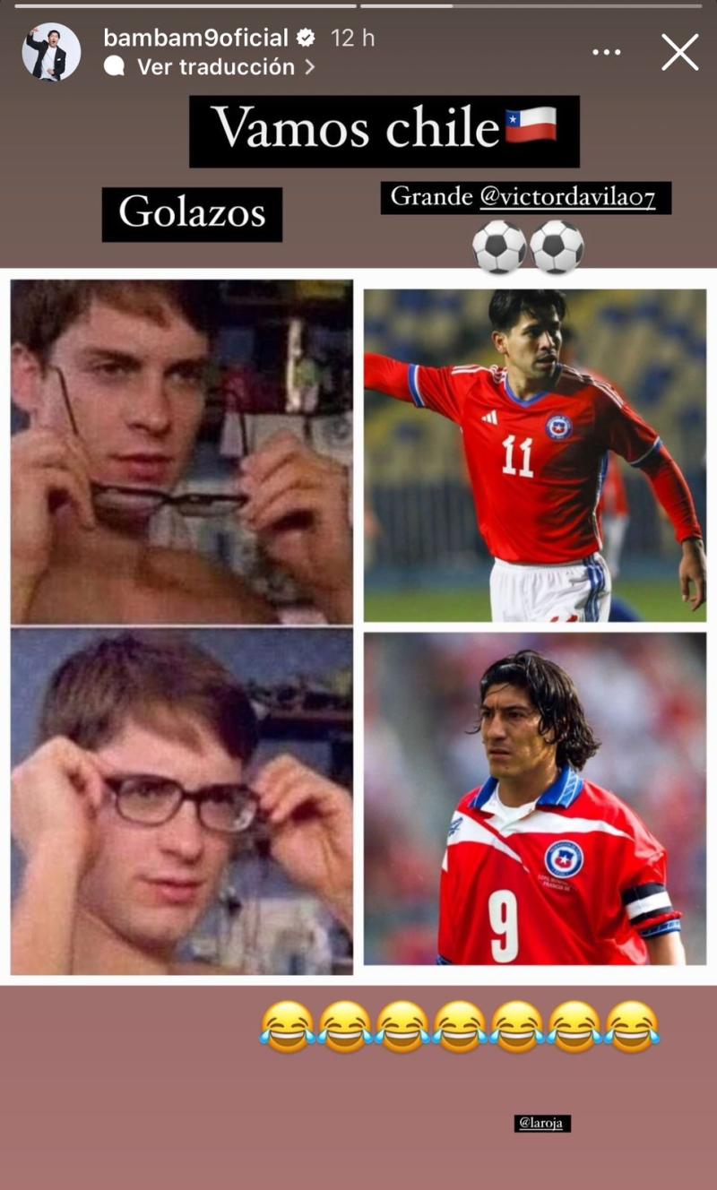 El posteo de Iván Zamorano sobre el doblete de Victor Dávila - Créditos: Instagram