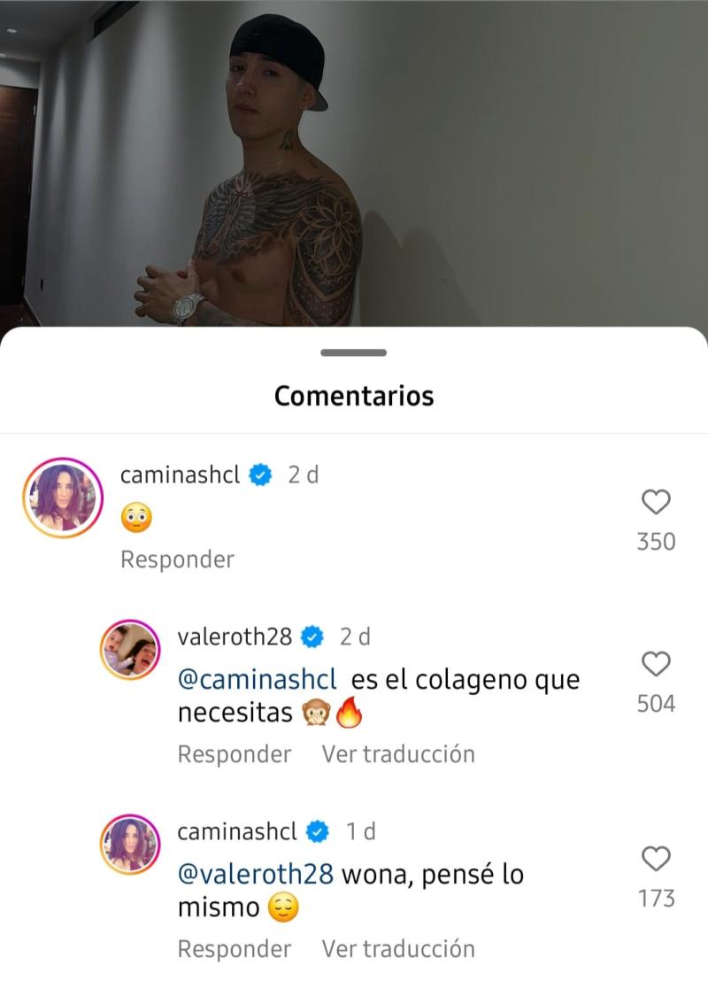 Instagram - Comentarios de Camila Nash a Pailita