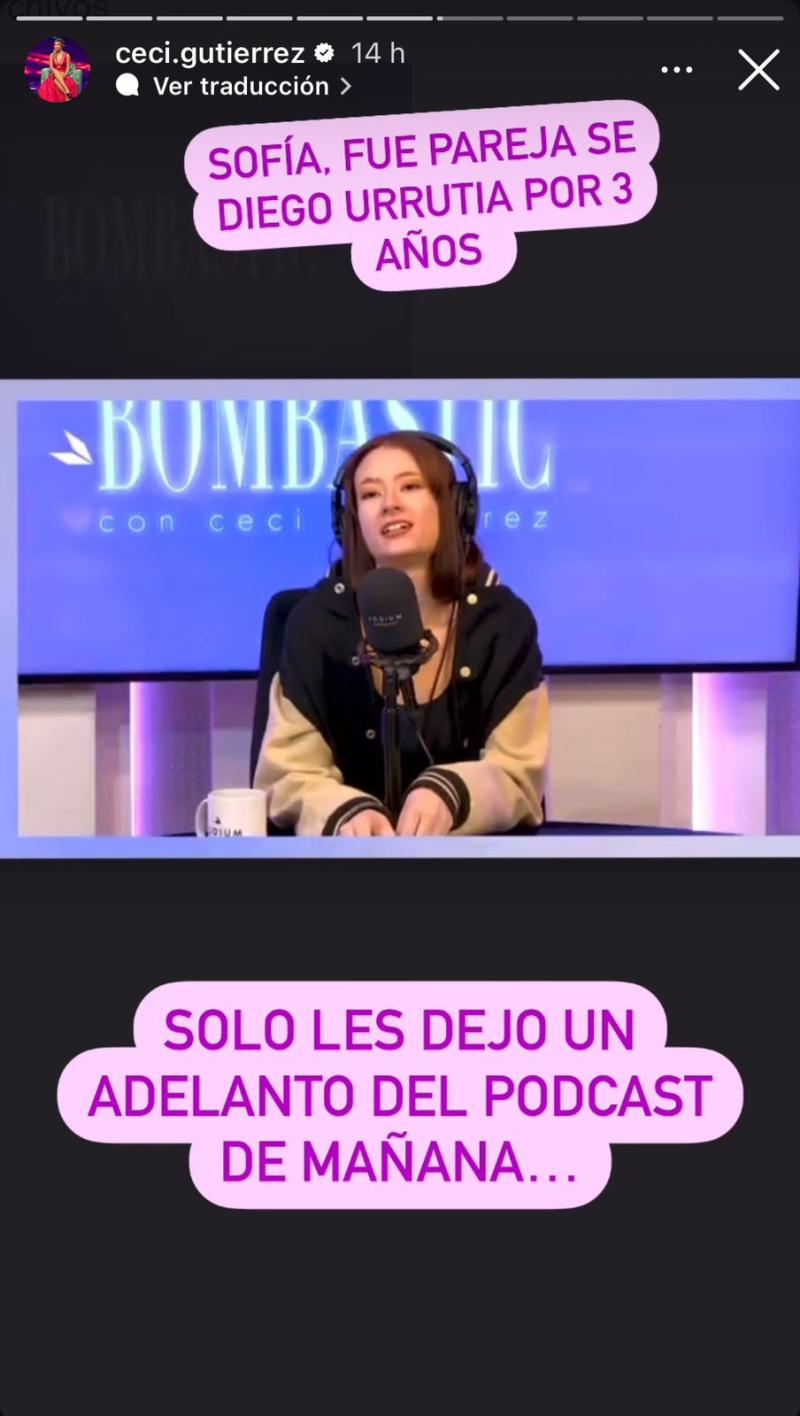 Instagram - Sofía, ex pareja de Diego Urrutia