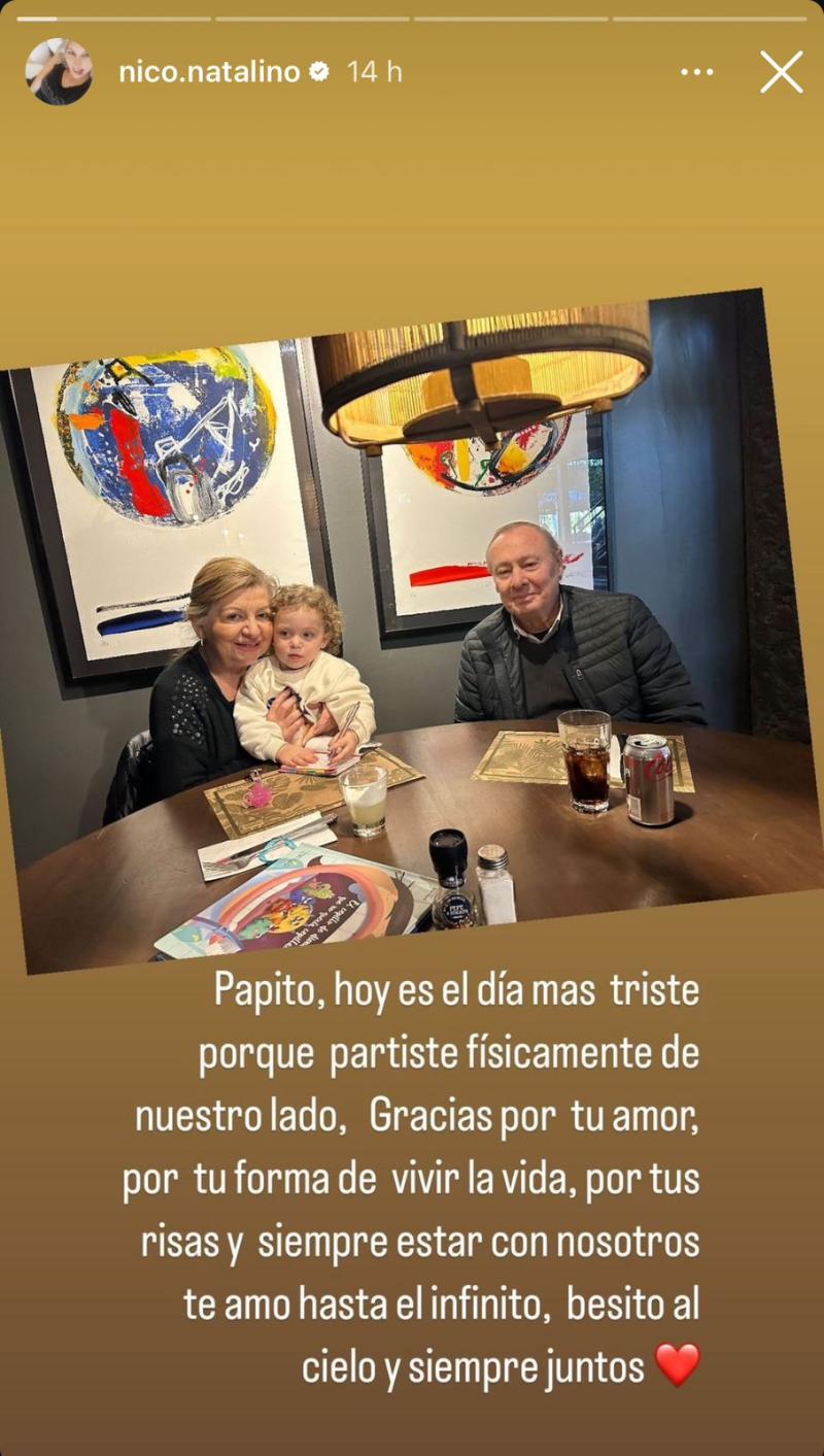 Instagram - Mensaje de Nicole Natalino a su padre