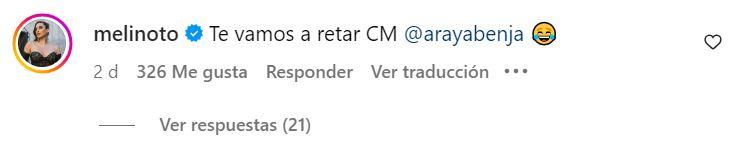 Captura - La broma de Melina Noto por foto de Pangal Andrade