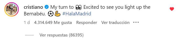 Captura - El comentario récord de Cristiano Ronaldo