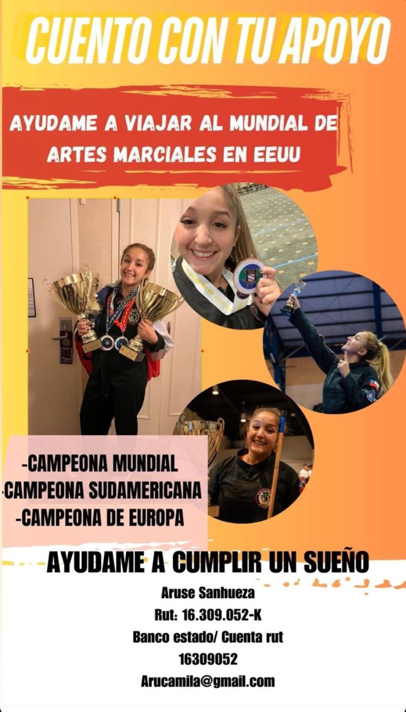 Instagram @arucamila - Deportista chilena busca recaudar fondos para importante competencia en Estados Unidos