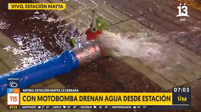 Trabajos de drenaje en Metro - T13