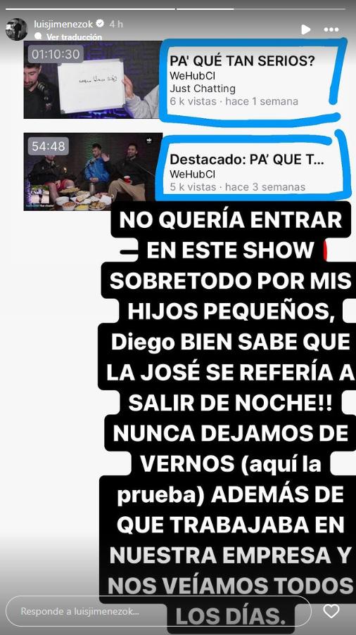 La respuesta de Luis Jiménez a su hijo - Instagram