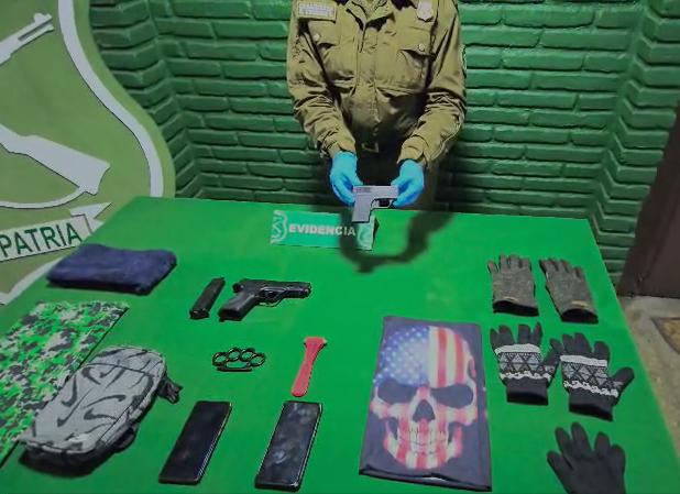 Evidencia robo en Macul