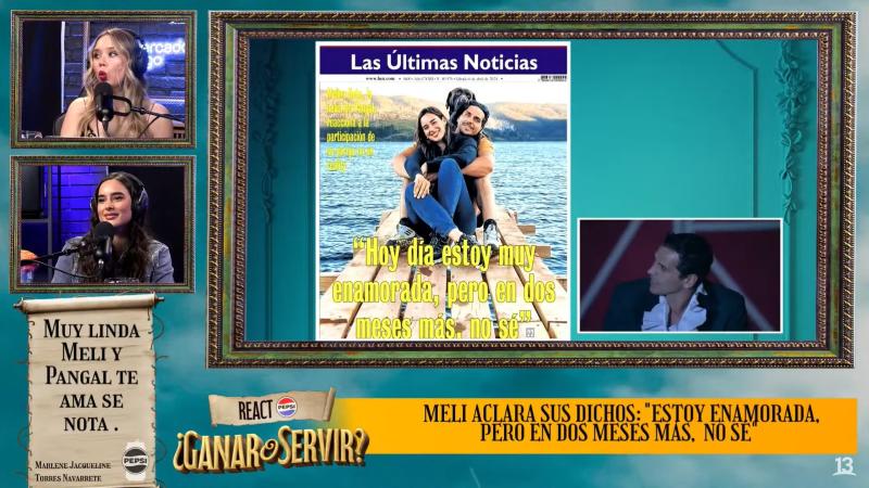 Canal 13 - Melina Noto en el react de '¿Ganar o Servir?'