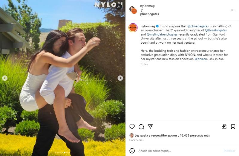 Instagram - Phoebe Gates (hija del Bill Gates) y Arthur Donald