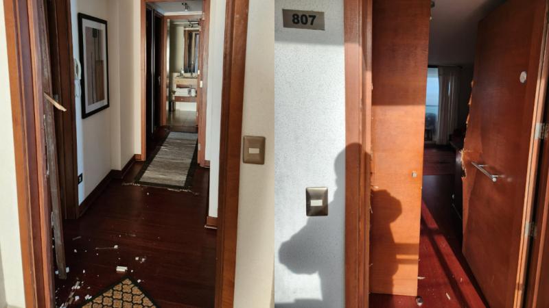 Robo en edificio afectado por socavón