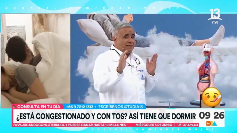 Canal 13 - Doctor da consejos para dormir bien si tienes tos
