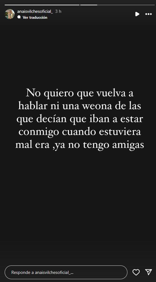 La nostálgica despedida de Anaís Vilches - Instagram