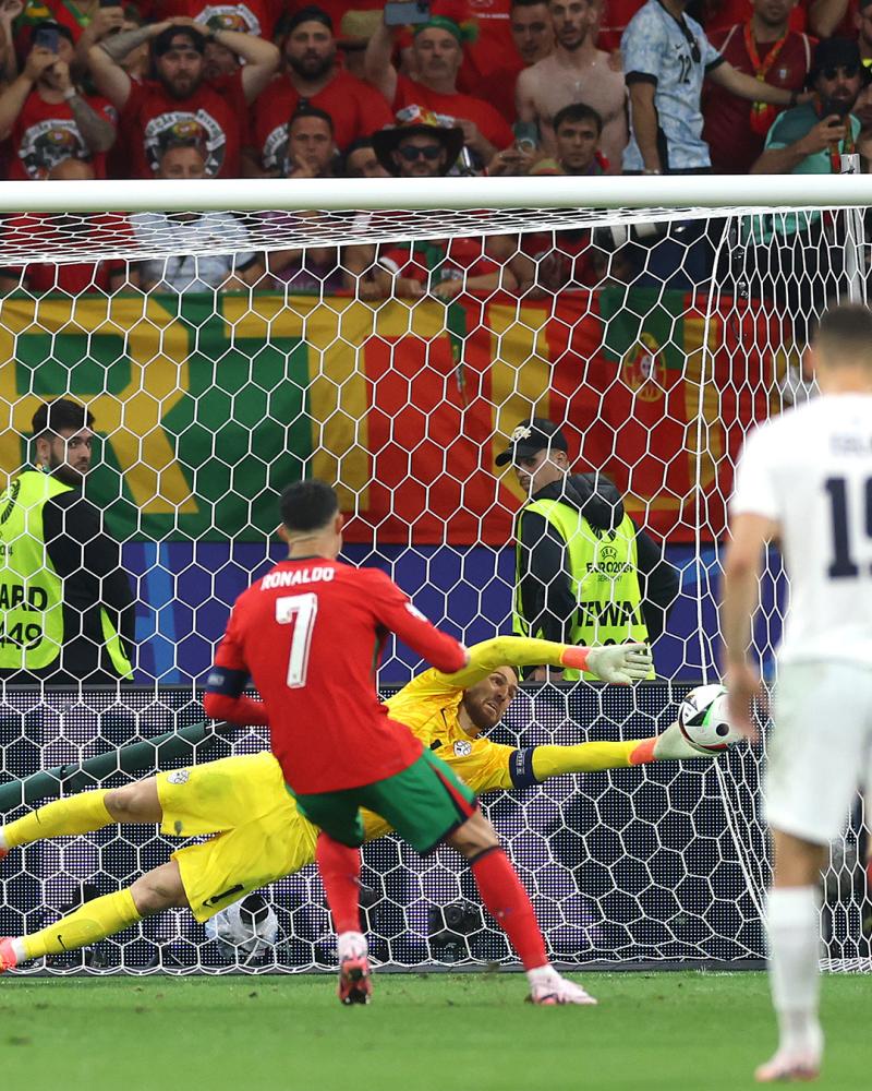 Cristiano Ronaldo pierde un penal con Portugal en la Eurocopa 2024. Crédito: UEFA EURO.