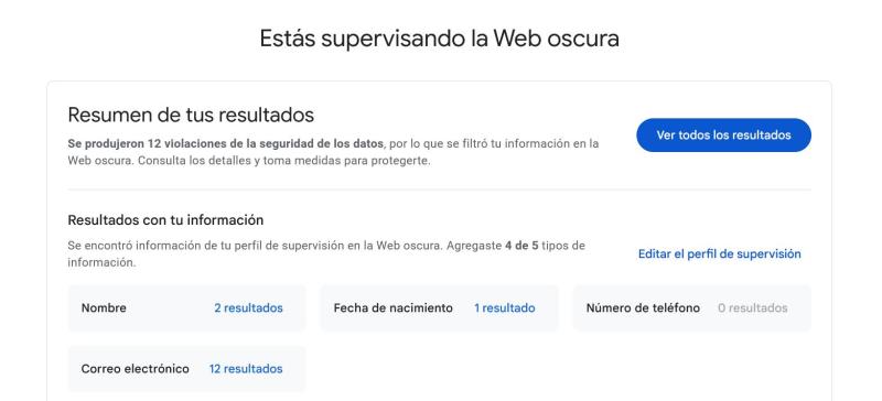 Captura - Así luce la función de Google
