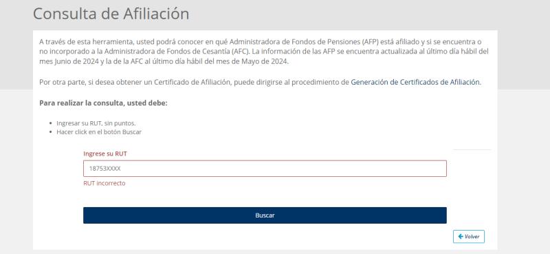 Séptimo retiro: Consulta de afiliación de AFP