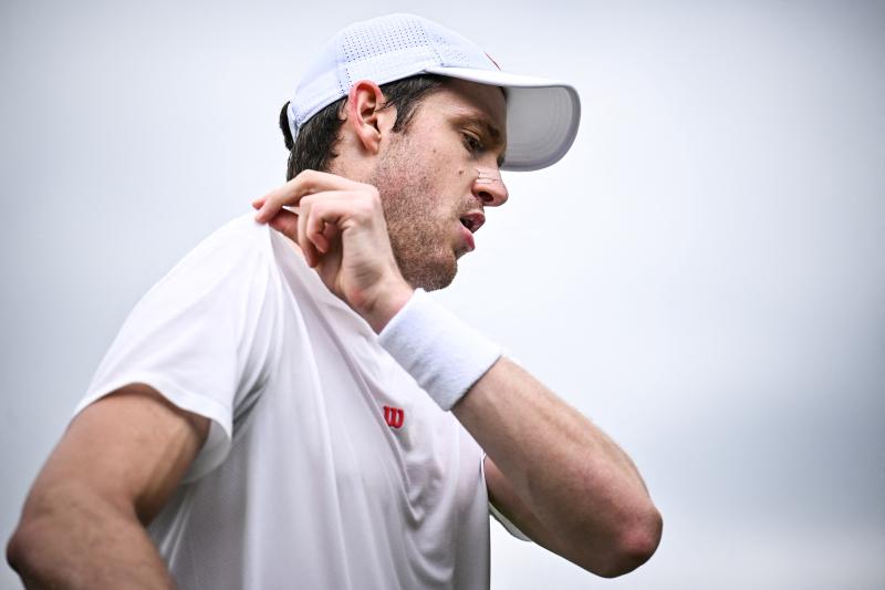 Nicolás Jarry cayó en su debut en Wimbledon 2024 - Crédito: AFP