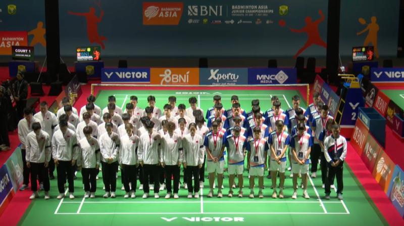 Minuto de silencio por muerte de promesa del bádminton - Créditos: @BadmintonTalk