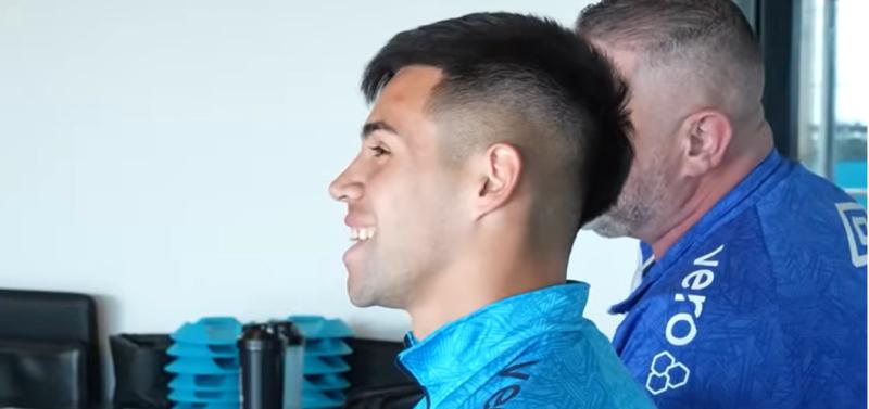 Alexander Aravena en sus primeras horas como jugador de Gremio - Créditos: Grêmio FBPA