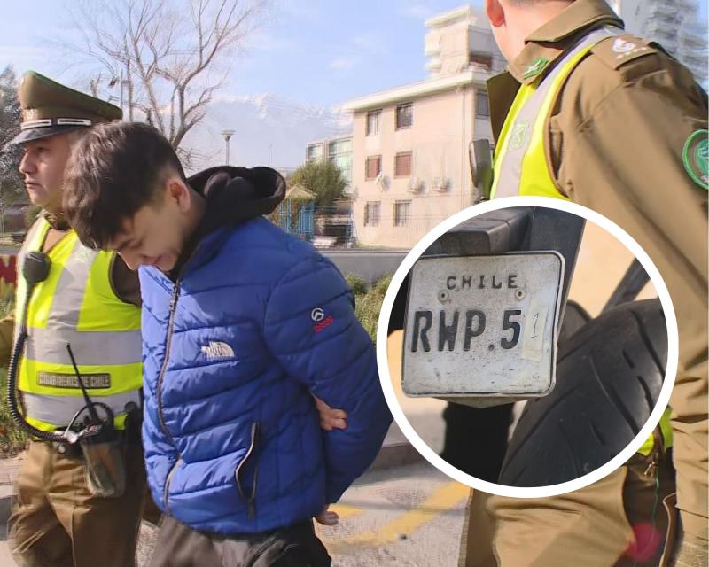 Canal 13 - Joven detenido por patente de su moto