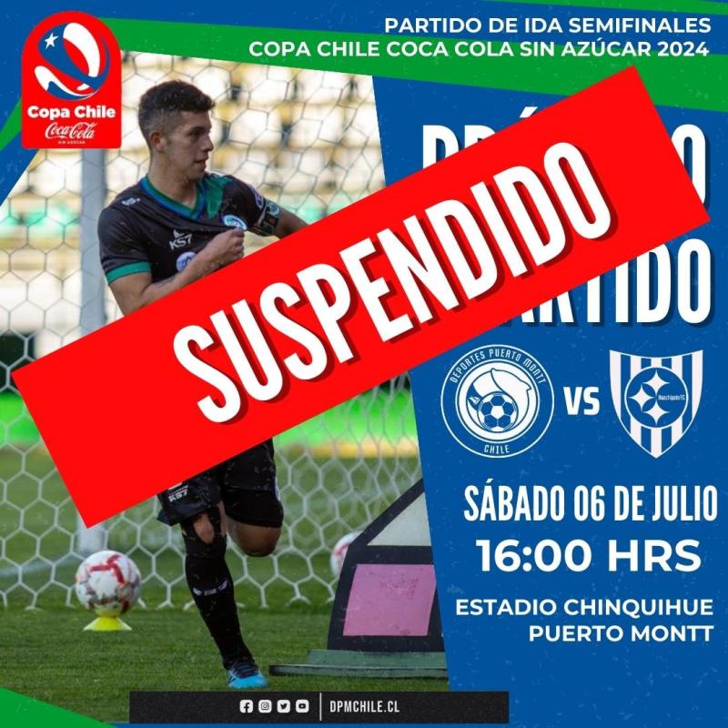 Deportes Puerto Montt informó que el partido con Huachipato fue oficialmente suspendido.