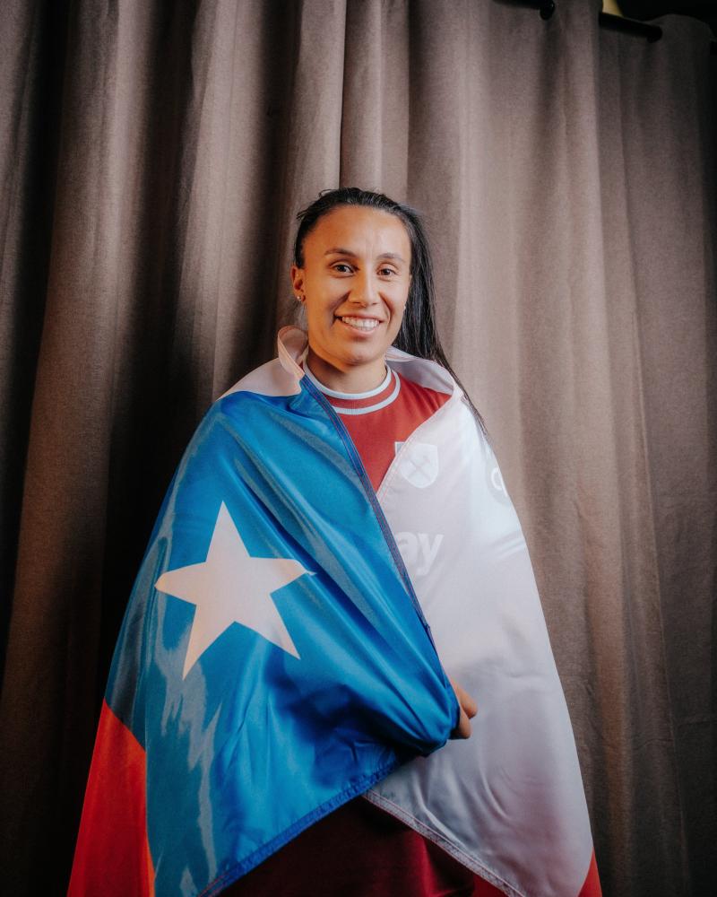 Camila Sáez en el West Ham United. Crédito: West Ham.