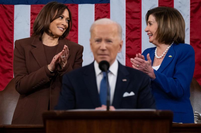 Joe Biden, Kamala Harris y Nancy Pelosi
