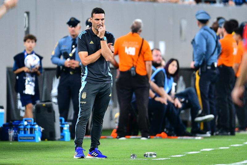 Lionel Scaloni con Argentina en la Copa América. Crédito: Photosport.