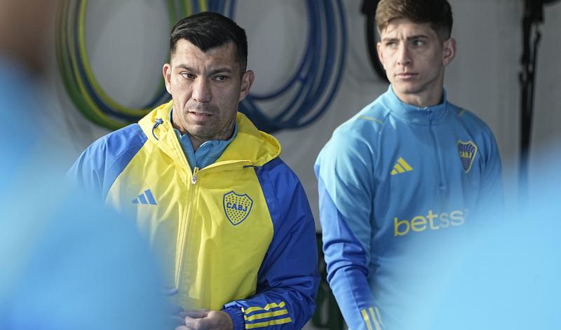 Gary Medel en Boca Juniors. Crédito: Boca Juniors.