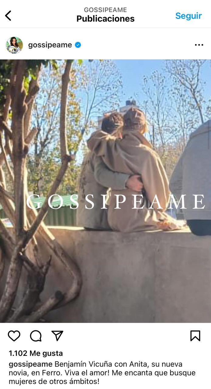 Instagram (@gossipeame) - Benjamín Vicuña y su nueva pareja Anita Espasandin