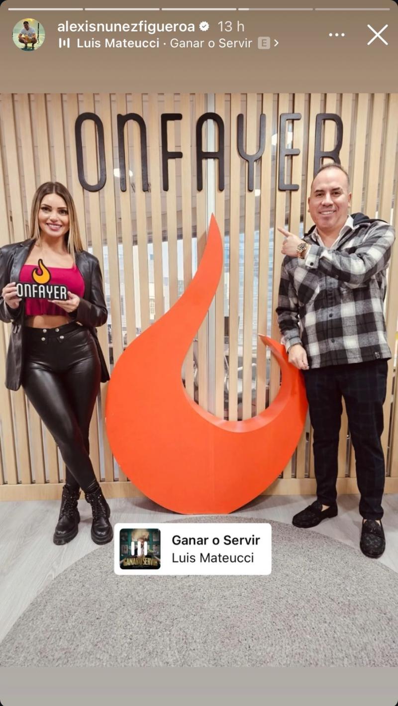 Instagram - Faloon Larraguibel firmando para Onfayer