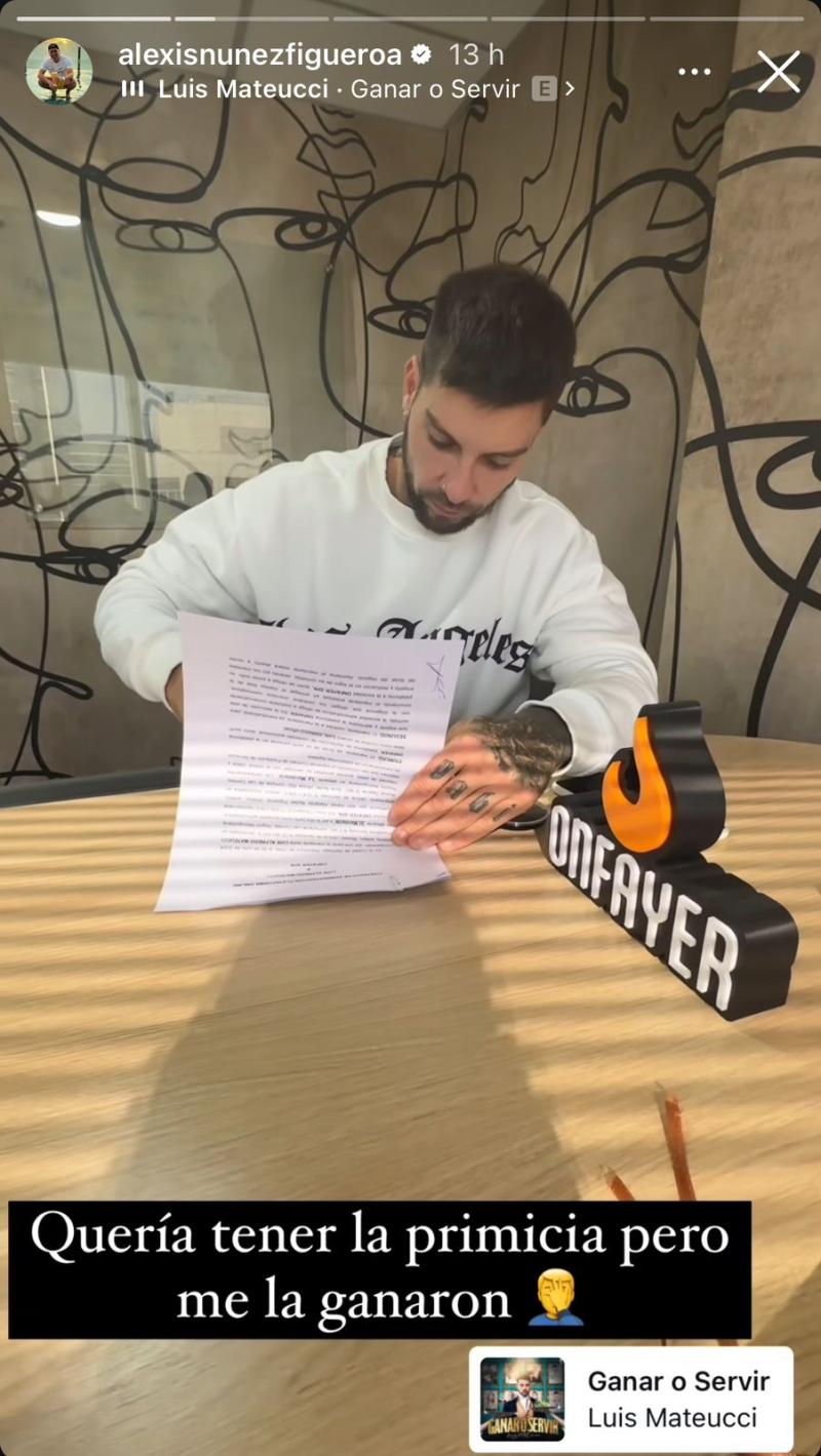 Instagram - Luis Mateucci firmando para Onfayer