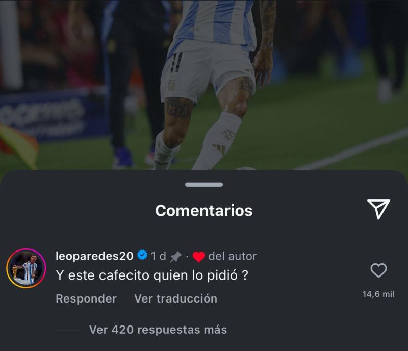 Leandro Paredes le responde a Nico Peric por dichos contra Ángel Di María - Créditos: Captura TNT Sports Argentina