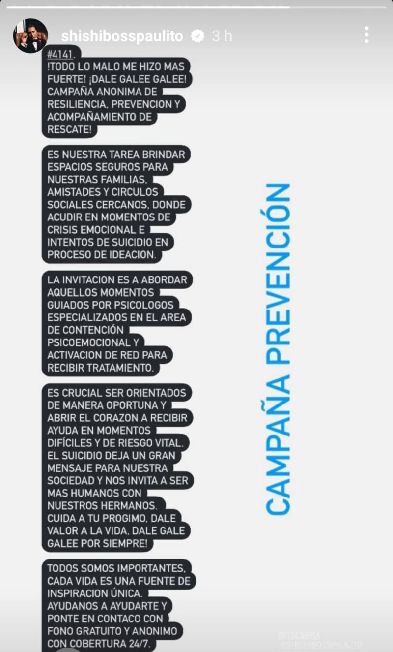 Captura de Instagram - Pablo Chill-E anuncia campaña.