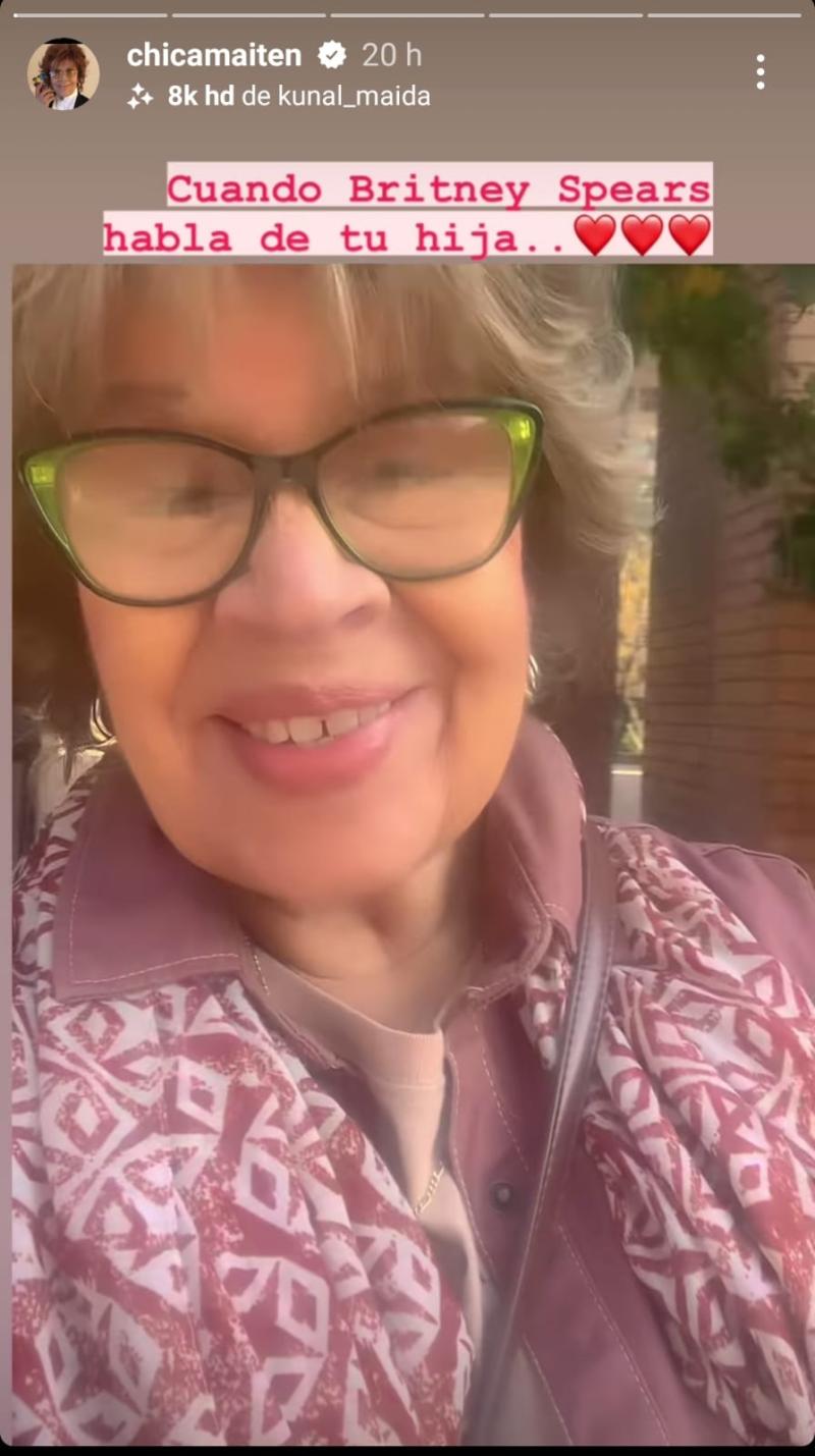 Instagram - Maitén Montenegro agradece a Britney Spears.