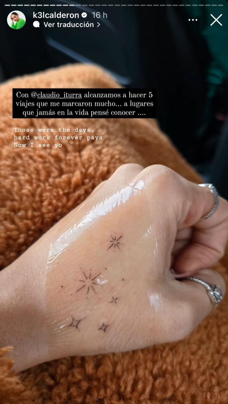 Instagram - Kel Calderon se hace tatuaje en honor a Claudio Iturra