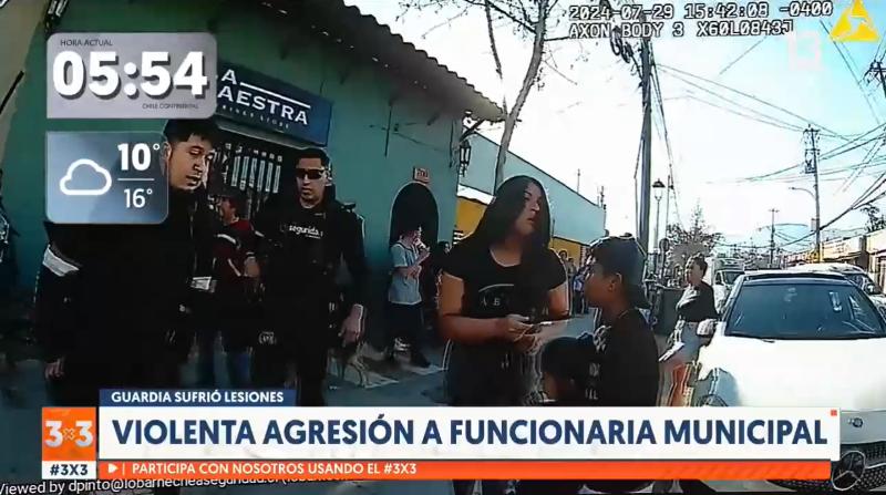 T13 - Apoderados agreden a funcionarias de seguridad municipal de Lo Barnechea