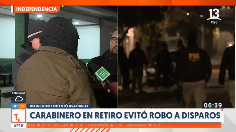 T13 - Carabinero en retiro da muerte a un delincuente en Independencia