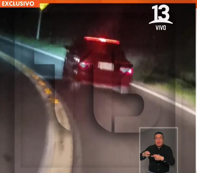 Exclusivo T13: Las imágenes del seguimiento al auto del homicida de Daniela Olate