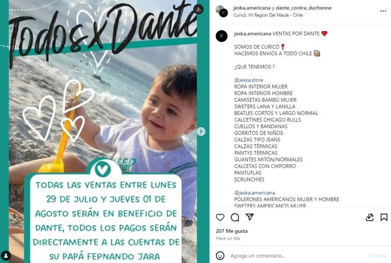 Instagram @Dante_contra_duchenne